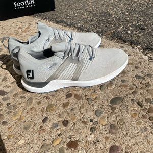 LIKE NEW!!! WORN ONCE FOOTJOY GOLF SHOES. Sz 12 Hyperflex grey with blue accents